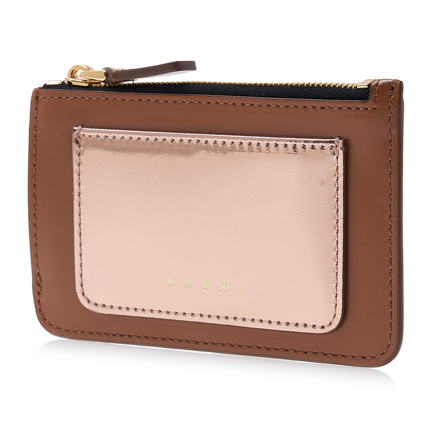 《MARNI》 PFMO0025Q1 P0410 ZO456 ロゴ レザー カードケース