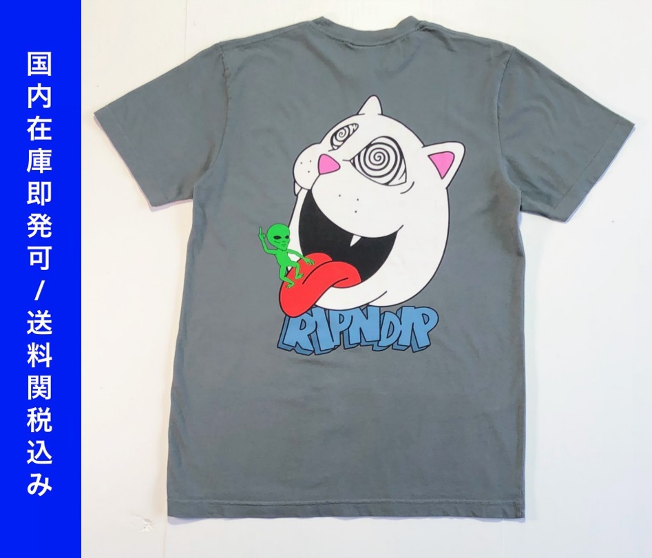 ★国内在庫/即発可*RIPNDIP*SPIRALING Tシャツ/CHARCOAL★
