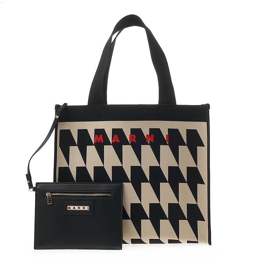 《MARNI》 SHMP0076A3 P4556 ZO423 インタルシア トートバッグ