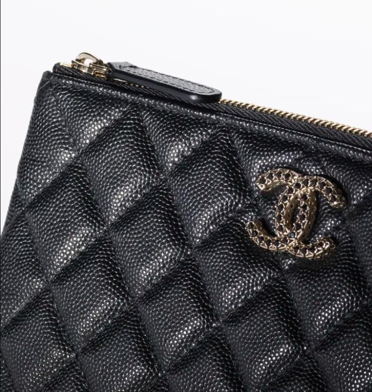 2023メティエダール◇送料無料！【CHANEL】ジップ ケース 黒 ポーチ