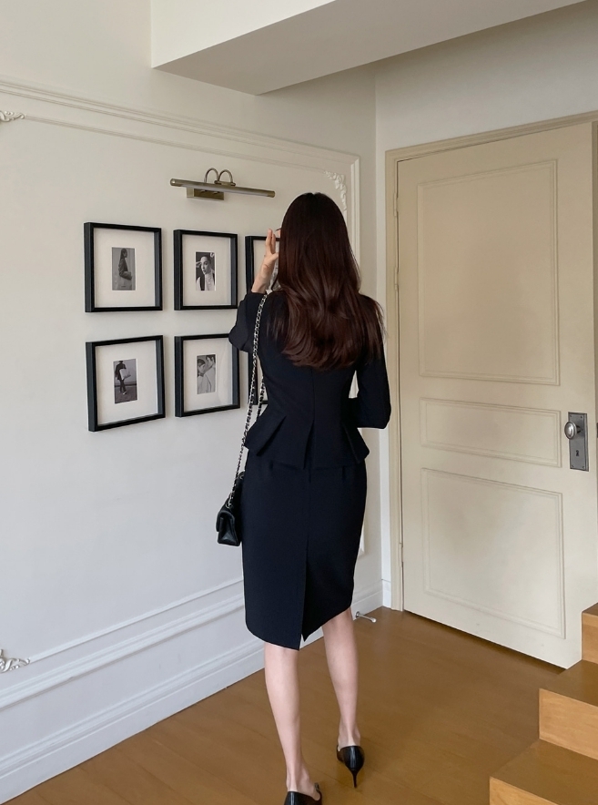 ワンピース [I AM MARI] BRAN Peplum H-line One Piece I AM MARI】Blanc Peplum H Line One Piece ワンピース