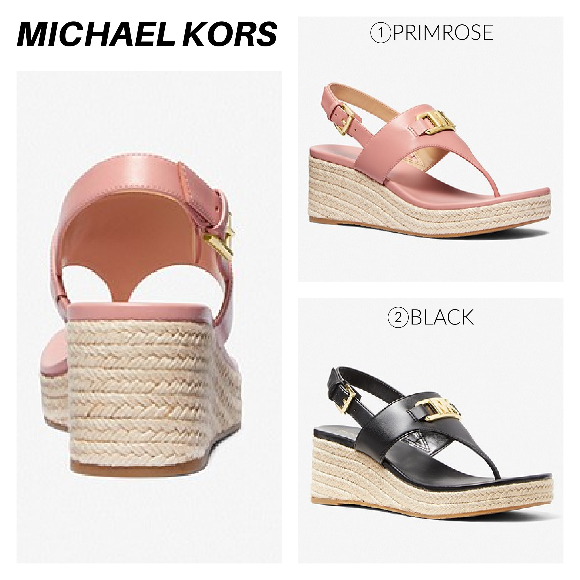 【Michael Kors】☆サンダル☆Camila Faux Leather Wedge Sandal