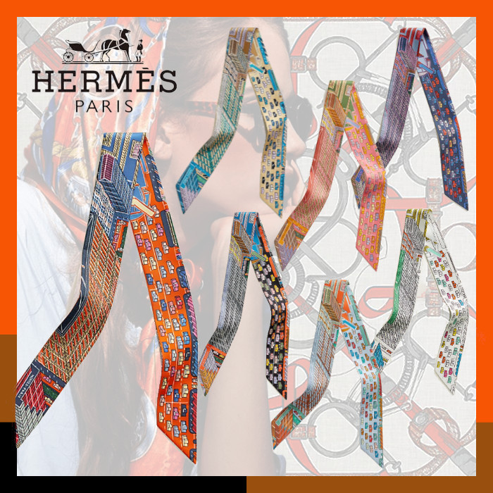 HERMES 最新作 スカーフ 人気 ツイリー シルク Pantin City