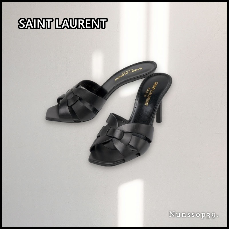 【Saint Laurent】送料/関税込 TRIBUTE HEELED MULES