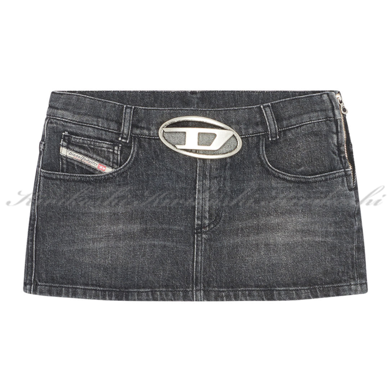 ◆DIESEL 最新作 AW24◆DE-RON-S2 ミニ デニムスカート/Gray◆ DIESEL】 De-Ron-S2 デニムミニスカート グレー【ディーゼル