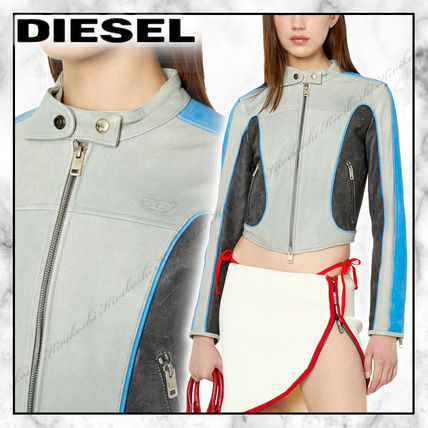 DIESEL Biker Short Leather Biker Jackets