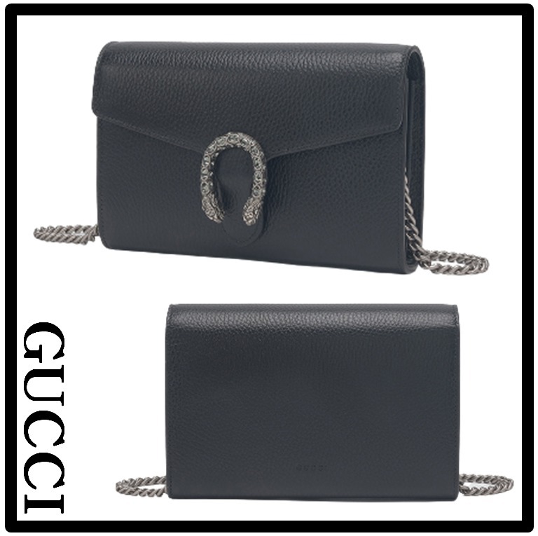 ☆送料・関税込☆GUCCI★レザー ミニ チェーンバッグ★
