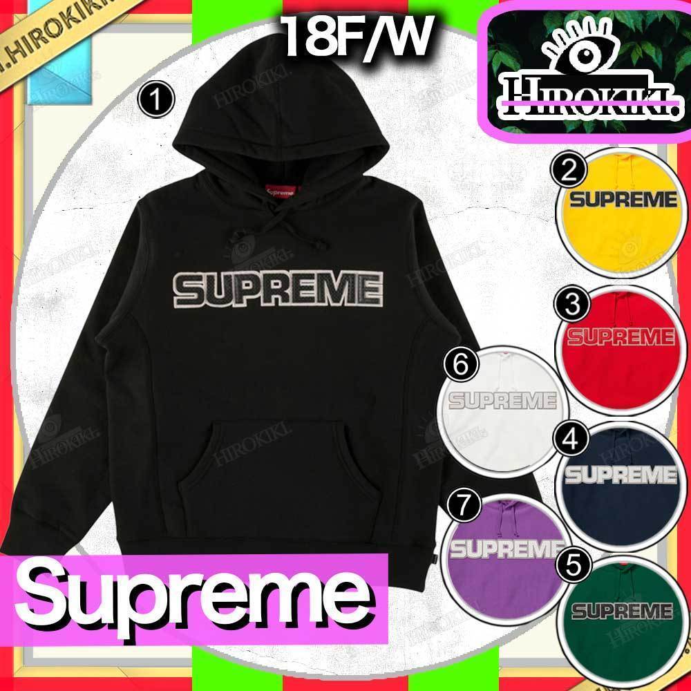 【新品L】Supreme Perforated Leather Hooded 紫