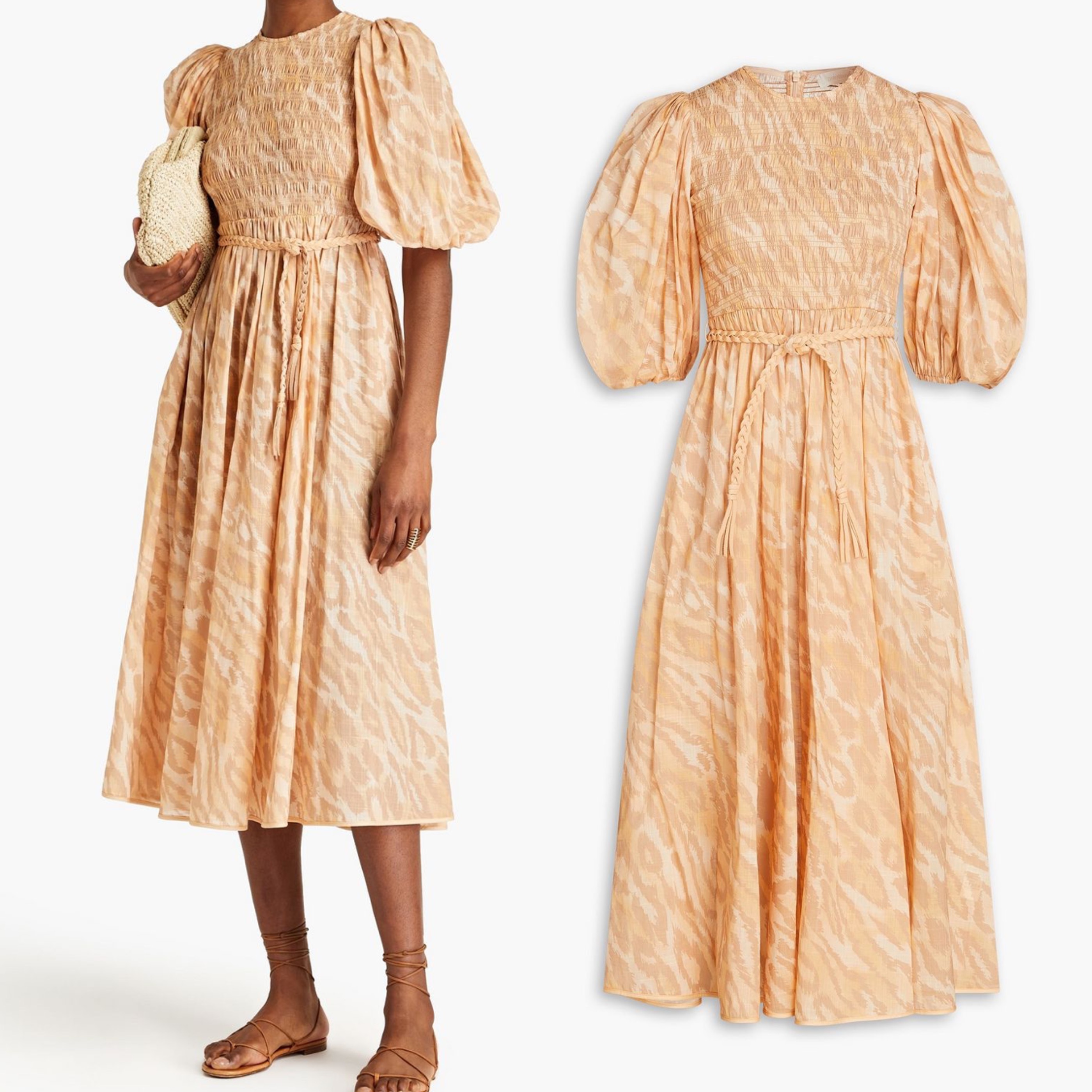 VIP★ZIMMERMANN コットンガーゼ ミディワンピース