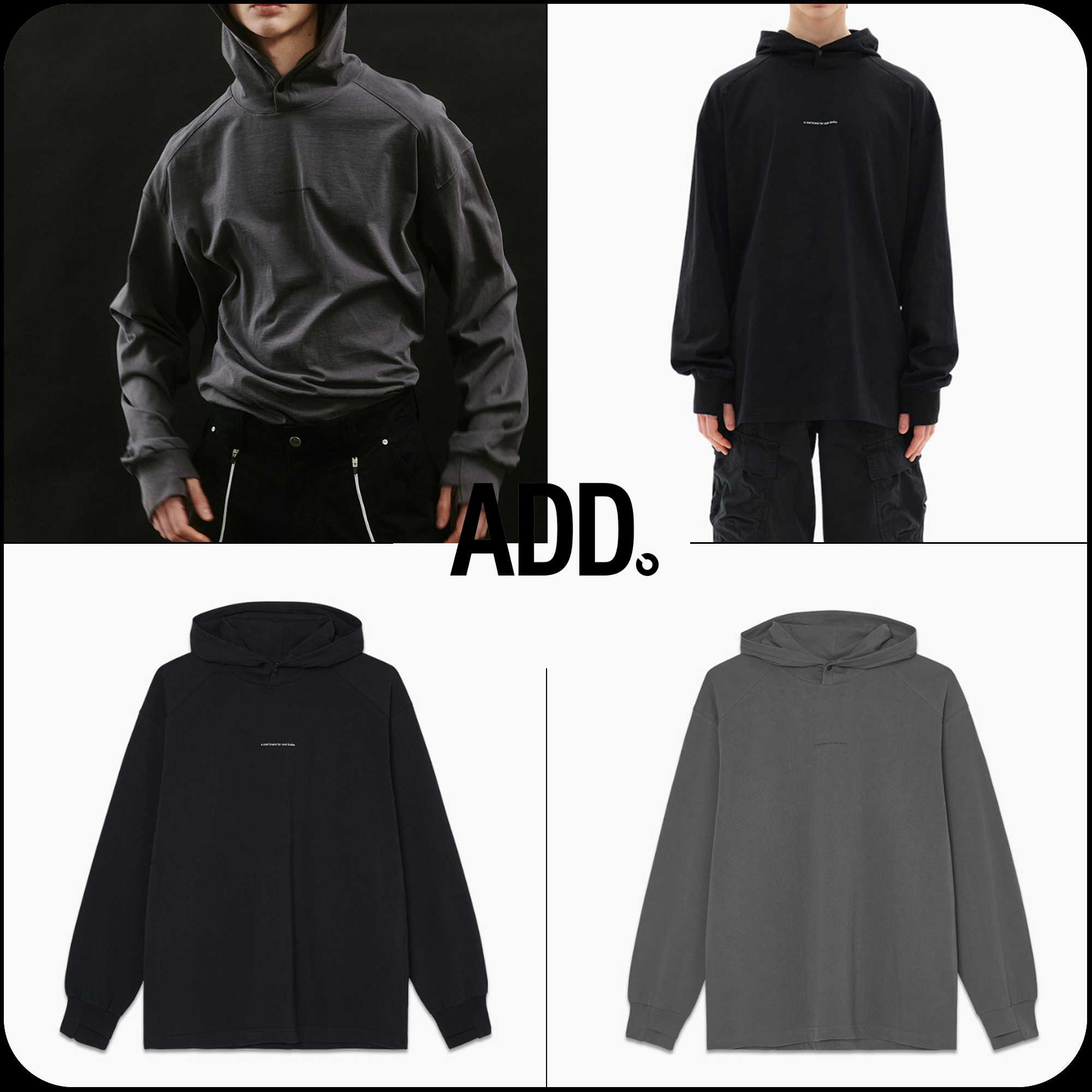 [ADD SEOUL] ★GLOVE SLEEVE HOODED T-SHIRT