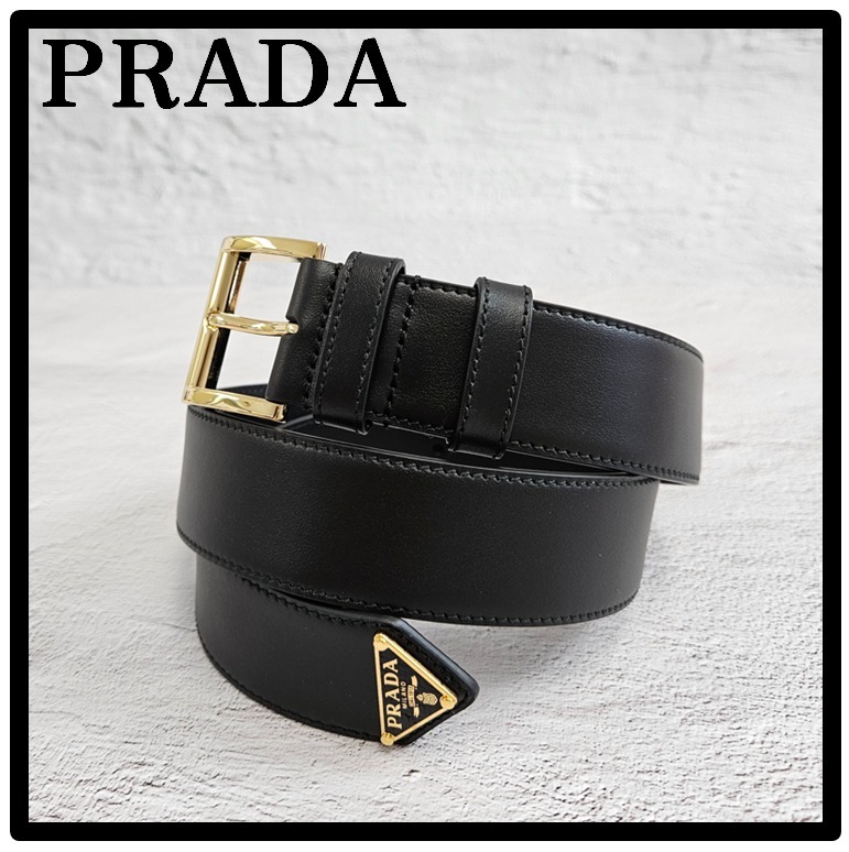 ★関税込★PRADA★プラダ ロゴ レザー ベルトレディース★正規品