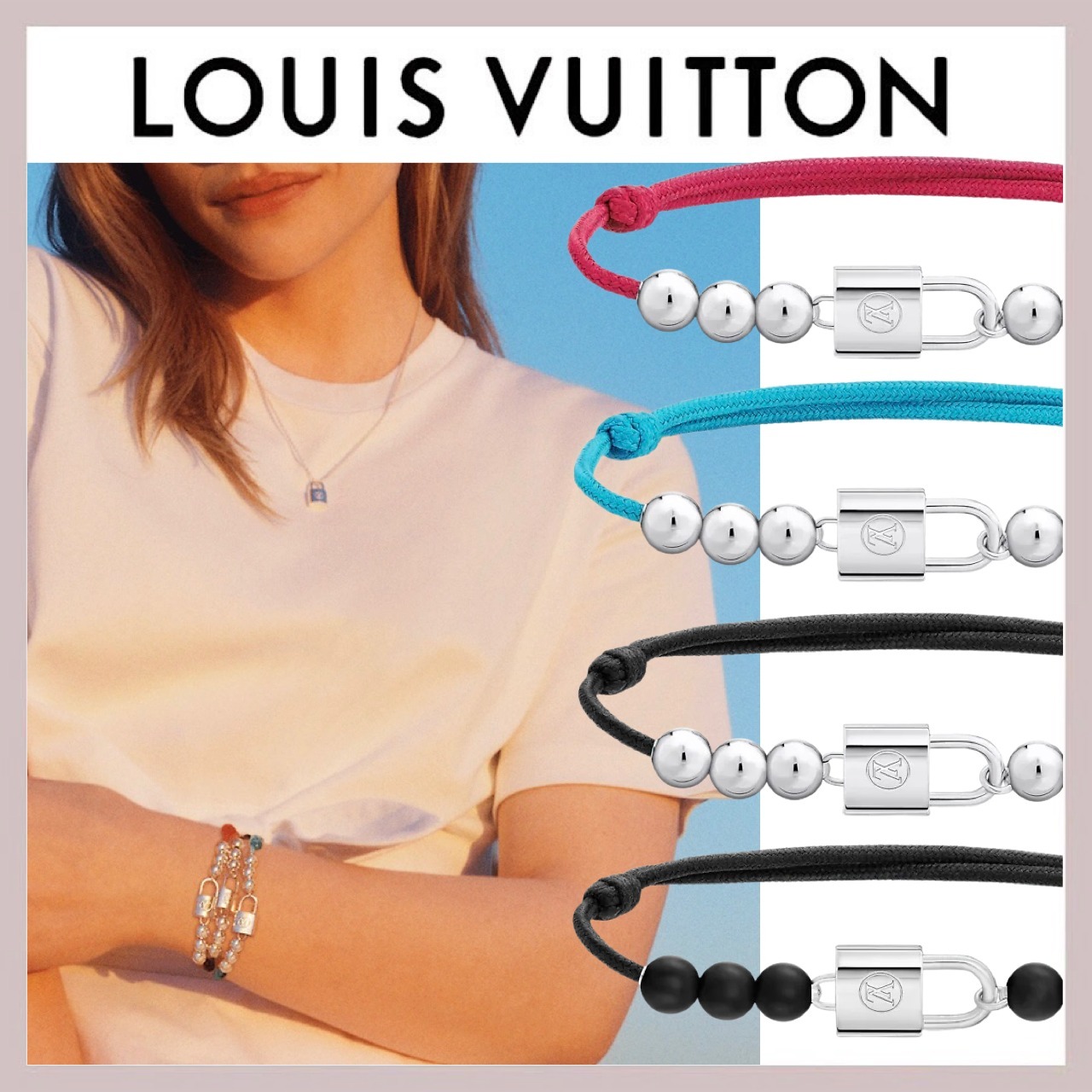 重ね付けにも》LOUIS VUITTON ロックイット ビーズ ブレスレット