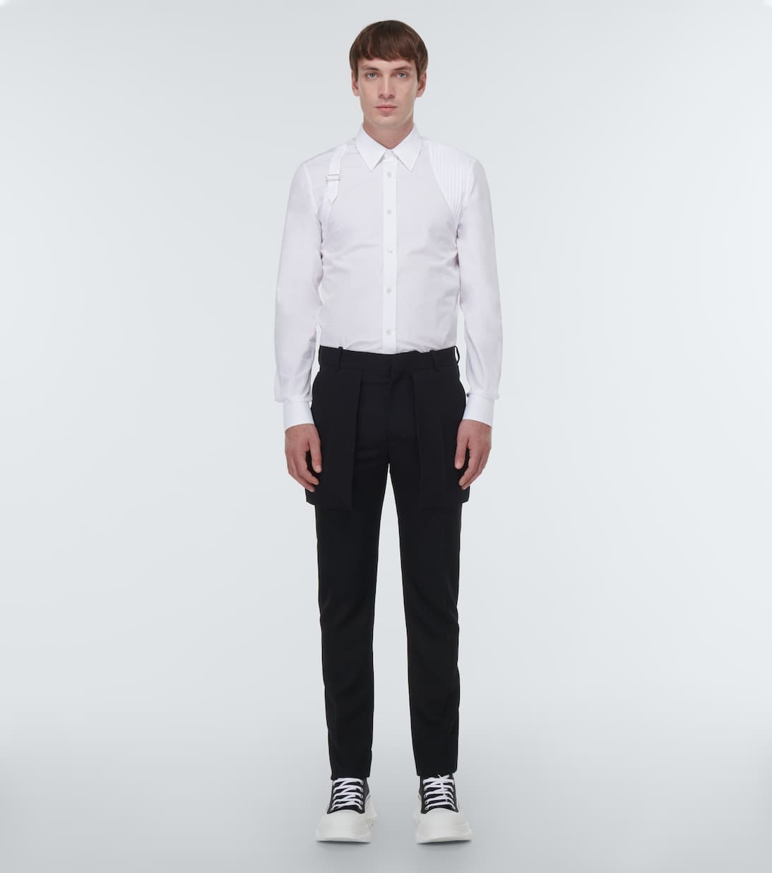 Alexander McQueen □キャンバス ハイトップ スニーカー 靴