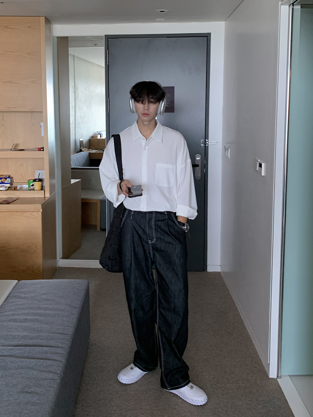 デニム・ジーパン Tension Crush Linen One Tuck Denim Pants (2color) Tension Crush Linen One Tuck Denim Pants (2color)