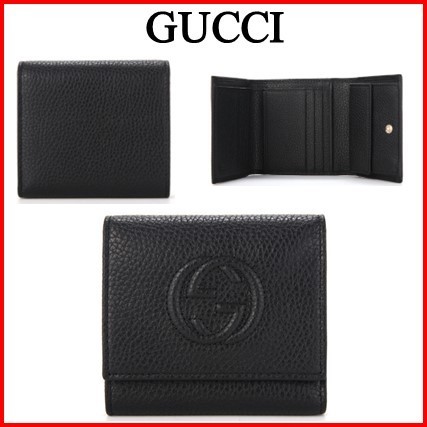 ☆GUCCI☆ ロゴ ソーホー レザー 三つ折り 折りたたみ財布