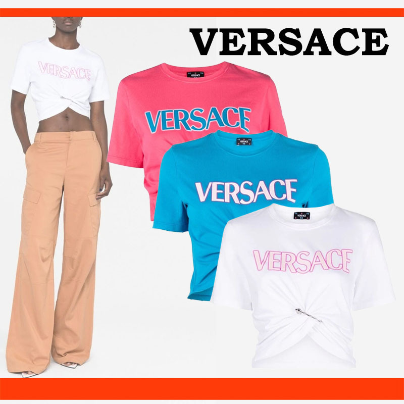 VERSACE クロップド丈 Tシャツ