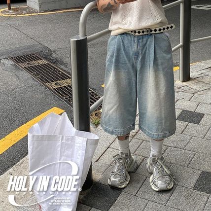 ショートパンツ No.0276 W pintuck wide denim SHORTS No.0276 W pintuck wide denim SHORTS - HOLY IN CODE | 60