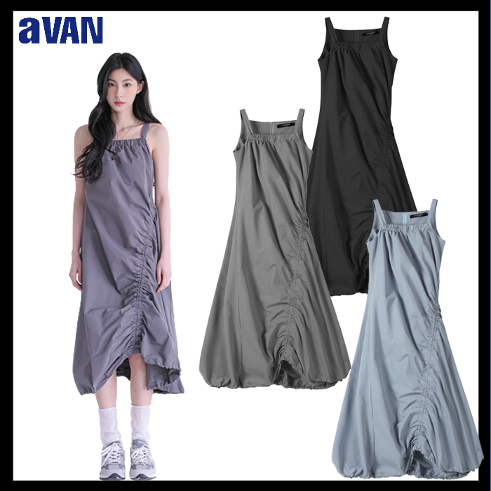 [Avandress] shell wrinkle long onepiece★韓国の人気