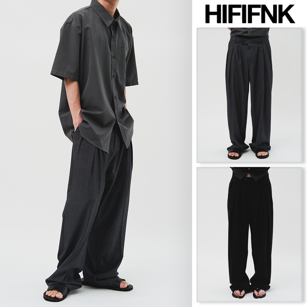 【HI FI FNK】Toner Pleated Wide Trousers