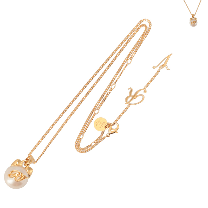 ROGER VIVIER ネックレス パール ロゴ キャット RV PEARL CAT