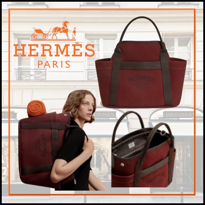 ザクザク入る キャンバス素材で洗えるHermesグルーミングバッグ