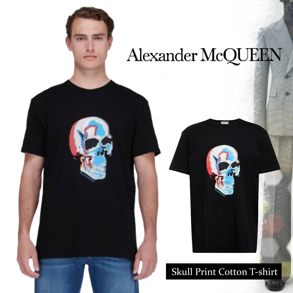 Alexander McQueen ■Skull プリント コットン Tシャツ