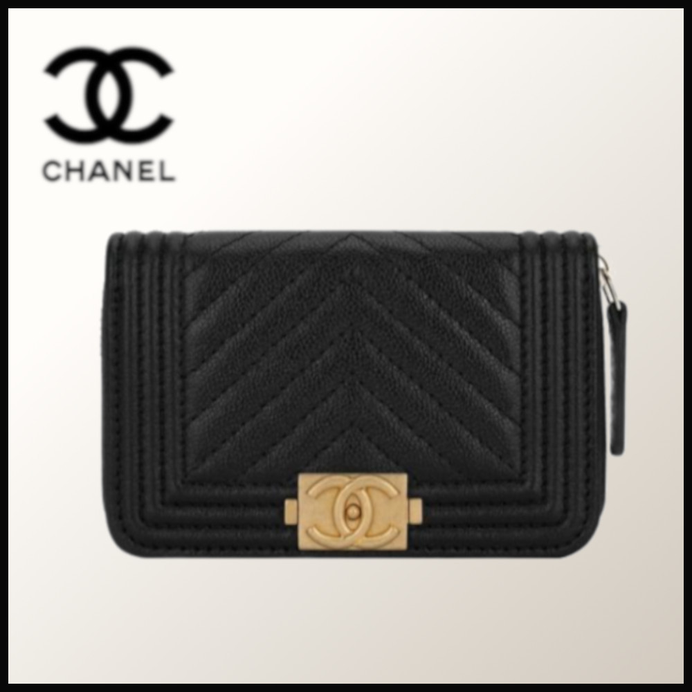 完売間近◆送料無料！【CHANEL】ボーイ ジッパー 財布