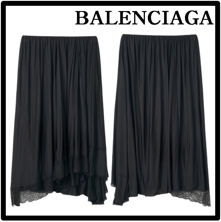 ☆関税込☆BALENCIAGA★ミディプリーツスカート★LINGERIE SKIRT