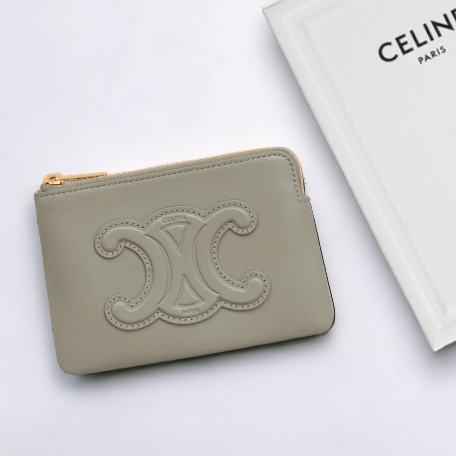 定率割引 往復 CELINE】人気 コイン＆カードポーチ トリオンフ カーフスキン 小物