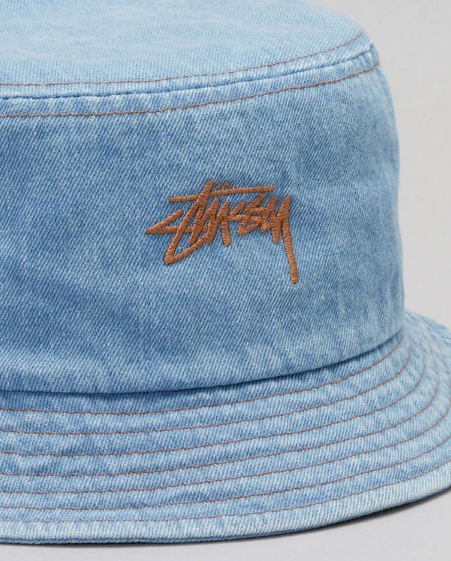 【STUSSY】Stock Bucket Hat -Denim/Almond- 定番バケットハット