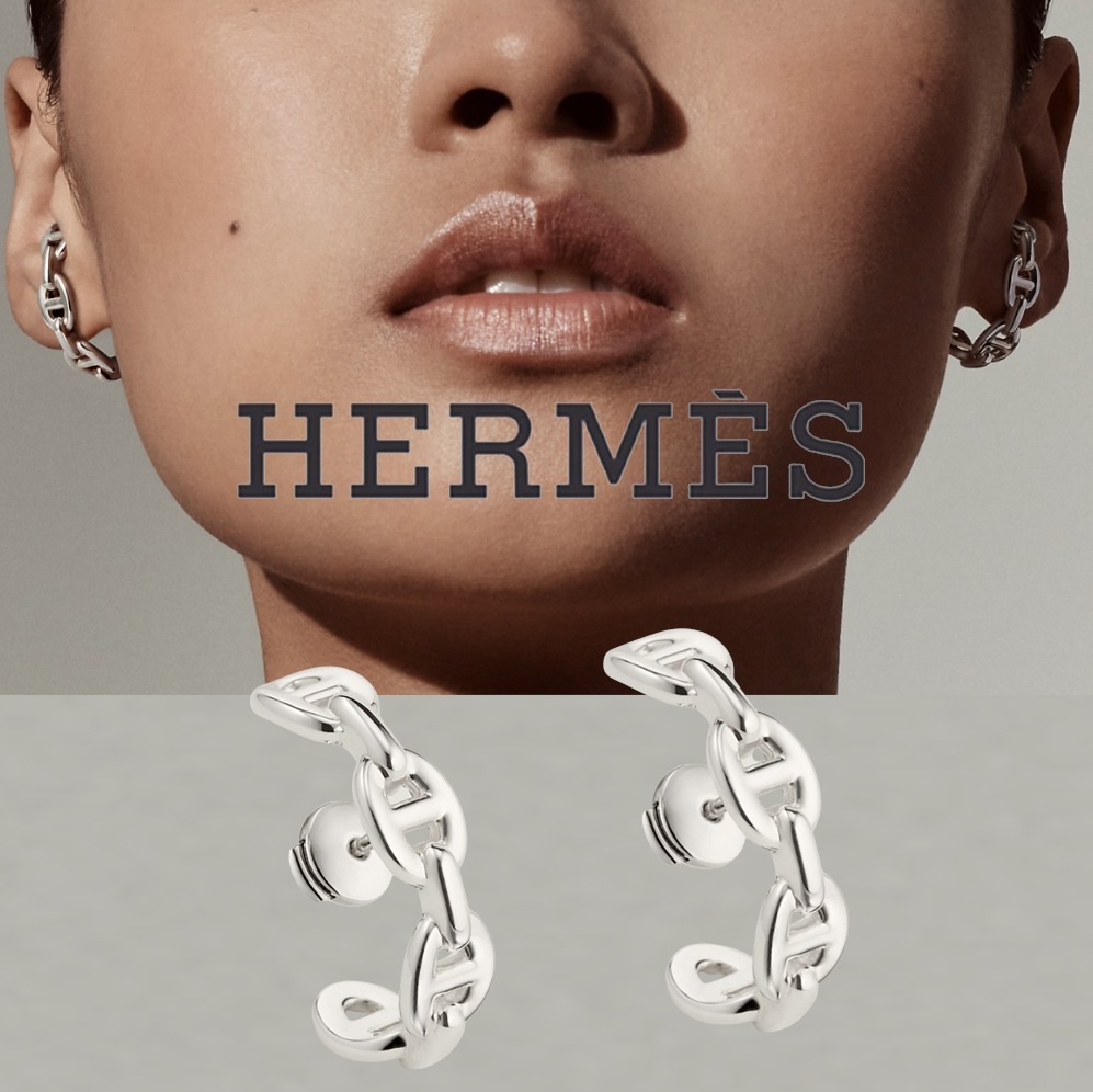 エルメス 日本入手困難 シェーヌダンクル ピアス (HERMES