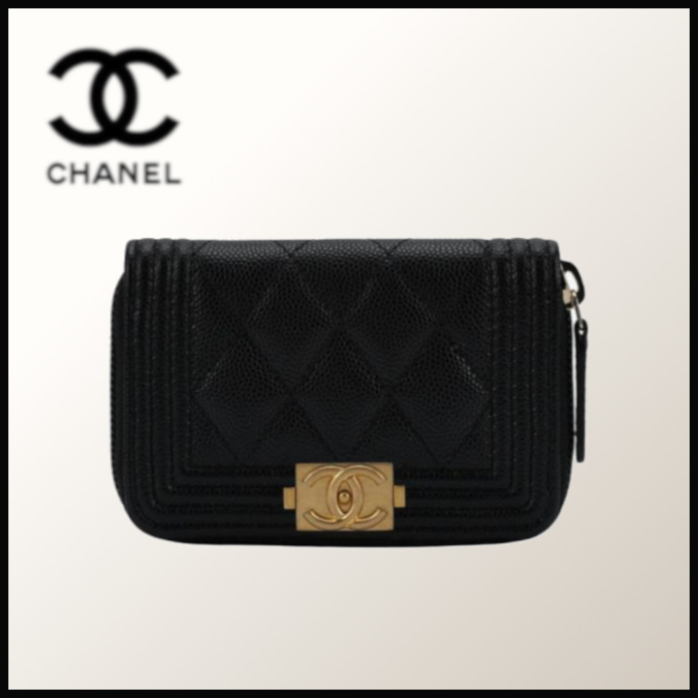 完売間近◆送料無料！【CHANEL】ボーイ ジッパー コイン 財布