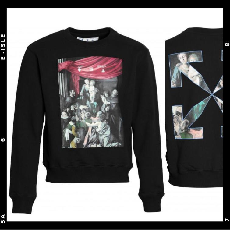 希少【Off White】CARAVAGGIOプリントトレーナー