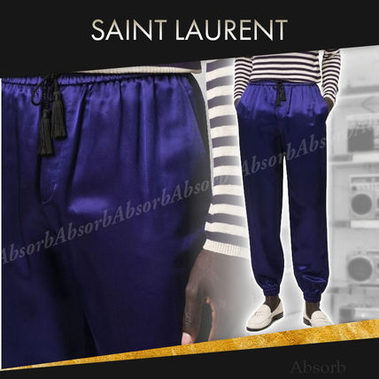 Saint Laurent More Bottoms Tapered Pants Plain Bottoms