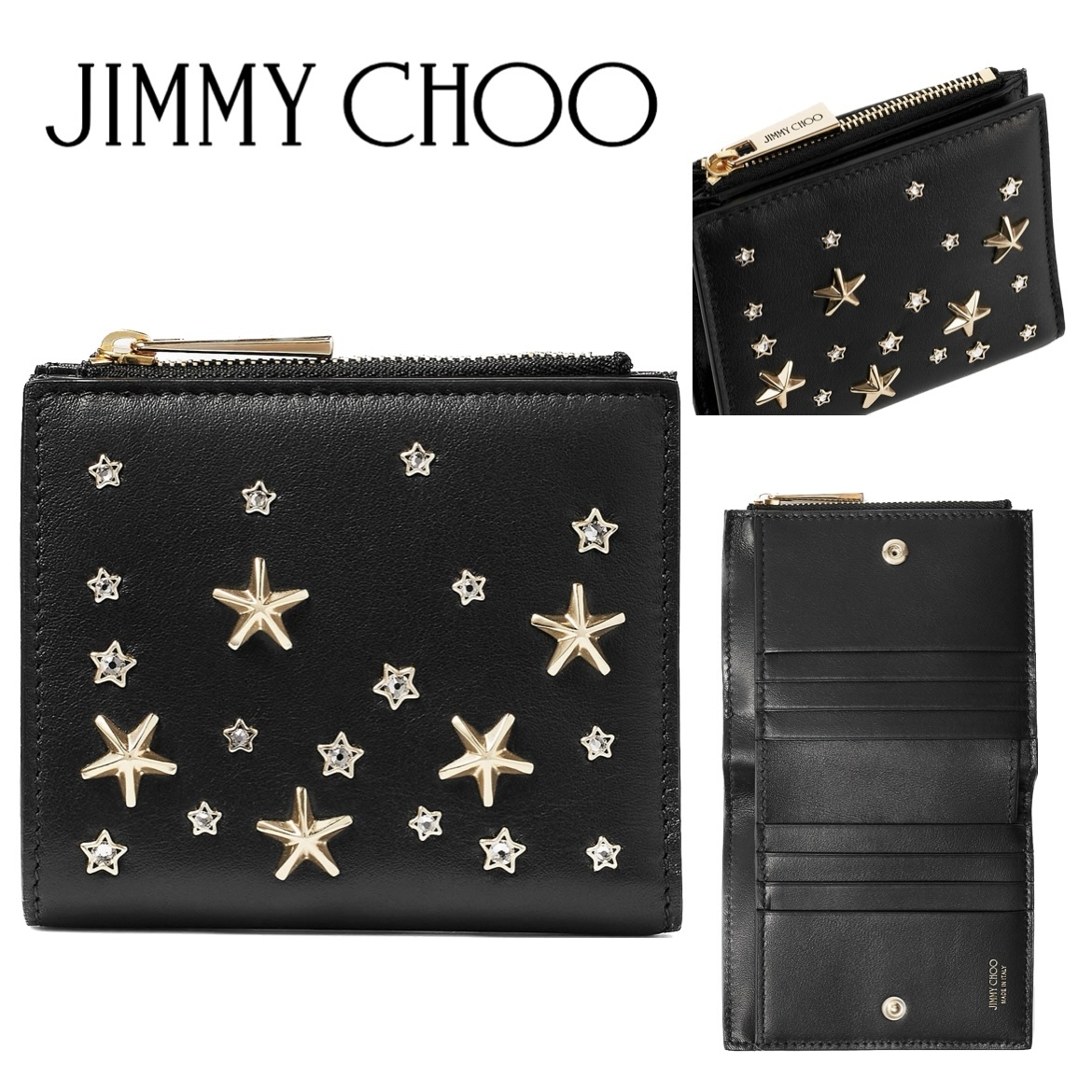 【JIMMY CHOO】Hanni カーフレザー・ウォレット