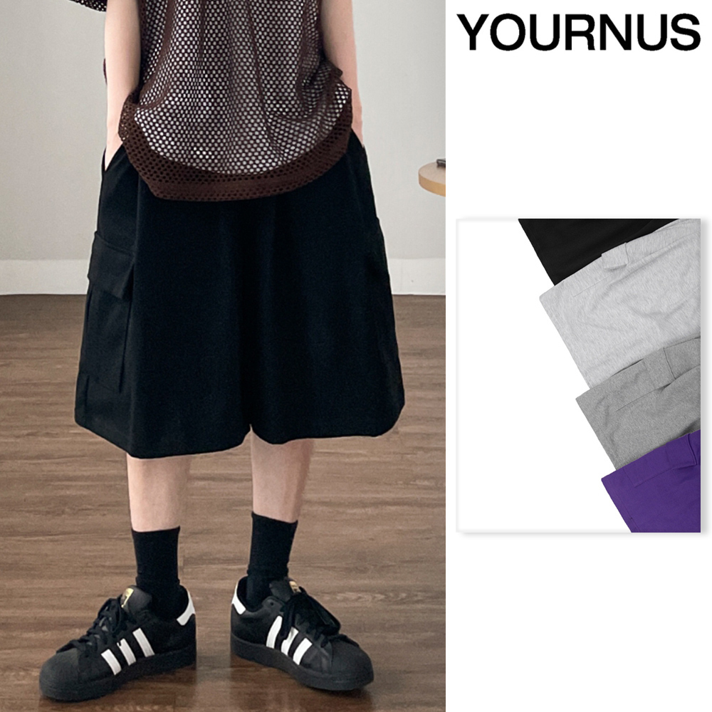 【YOURNUS】Two-Tuck Bermuda Cargo Pants