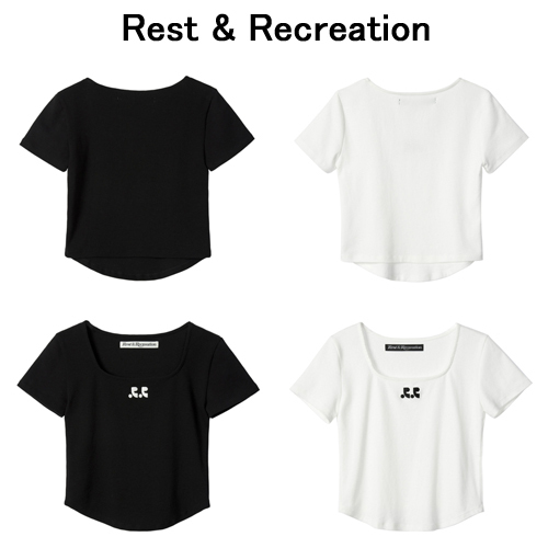 韓国人気★Rest & Recreation★RR LOGO SQUARE NECK T-SHIRT