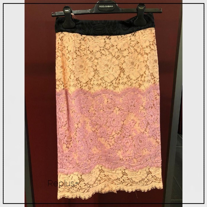 【Dolce&Gabbana】レースタイトスカート ウェストゴム ボトムス