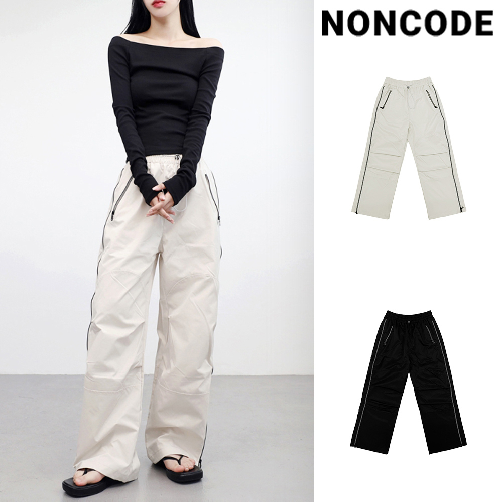 【NONCODE】Badis Hidden Zipper Wide Pants