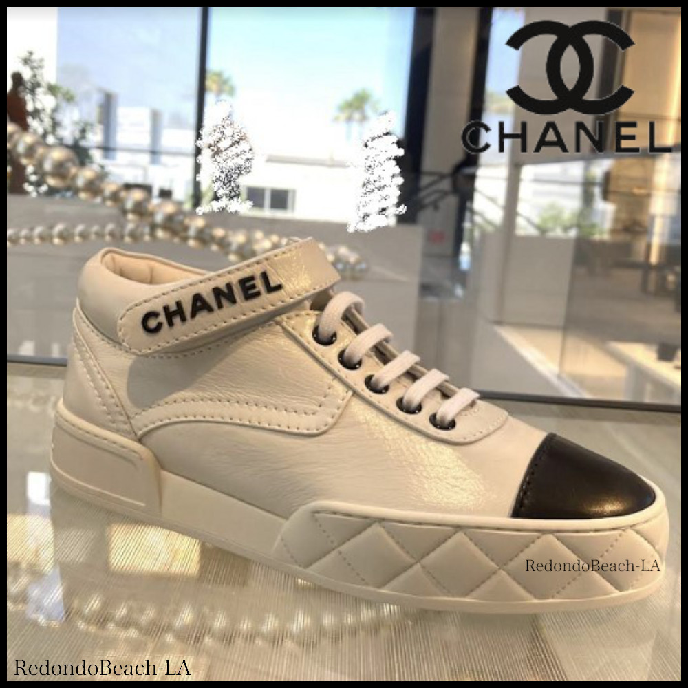 【希少品】キルト風デザインがお洒落★CHANEL★スニーカー★厚底