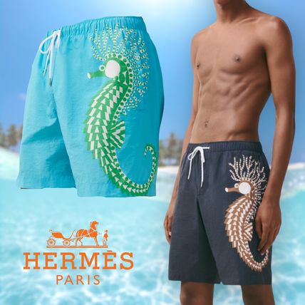 HERMES More Swimwear Plain Logo Swimwear