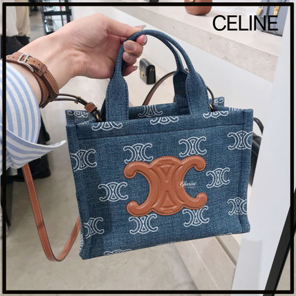 【CELINE】スモール カバ タイス ♪トリオンフ刺繍入りデニム【BUYMA】