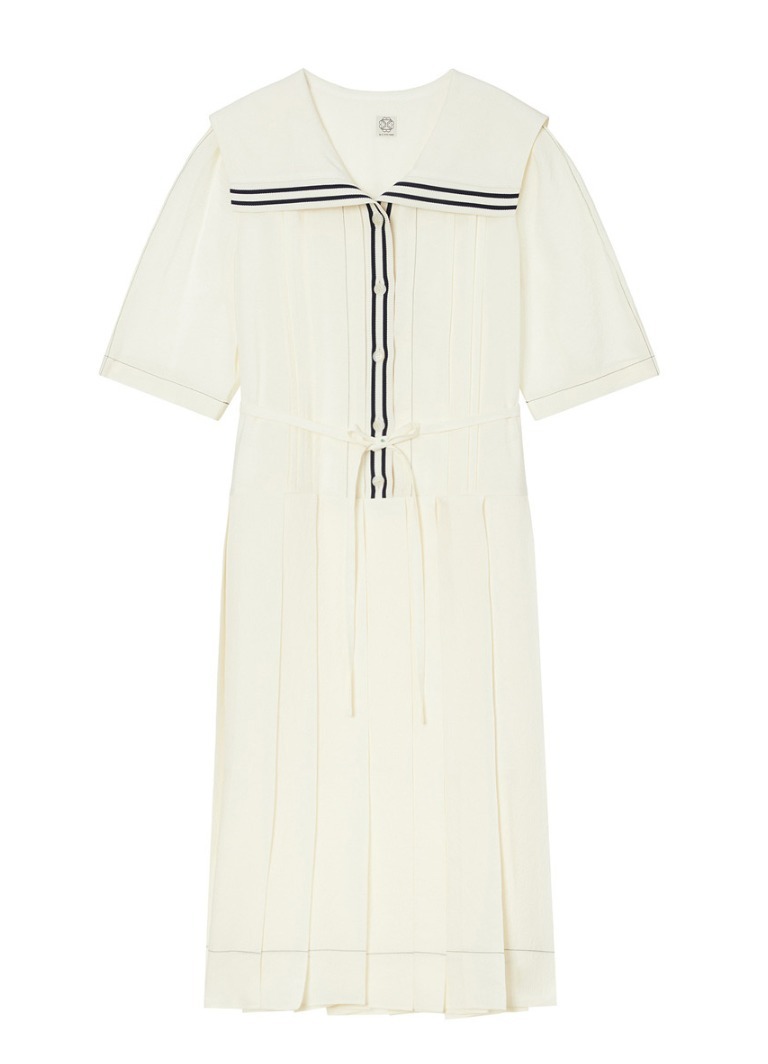 ☆KARA ギュリ☆【a.t.corner】☆Marine stripe pleats dres.s☆