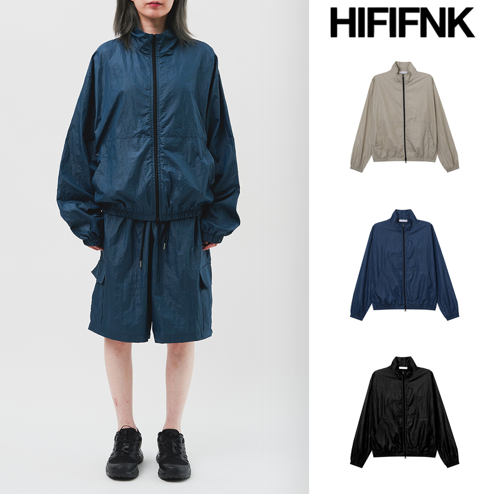 【HI FI FNK】Washed Nylon Zip-Up