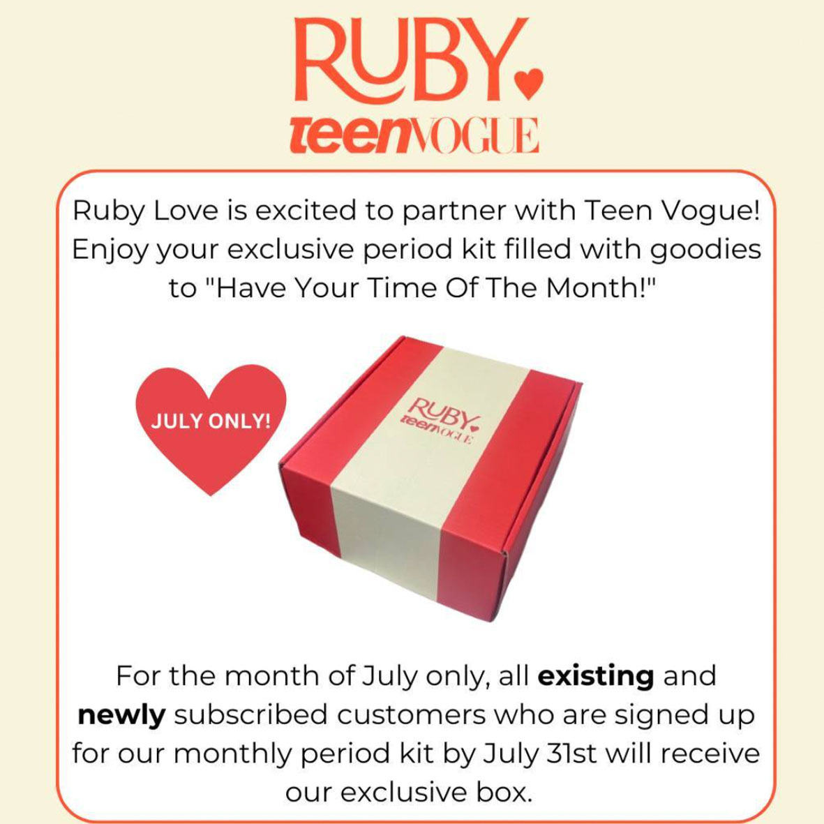 【RUBY Love】PantyProp 初めての生理セット！下着１枚付！