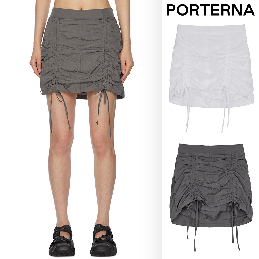 【PORTERNA】Leaven Shirring Short Skirt