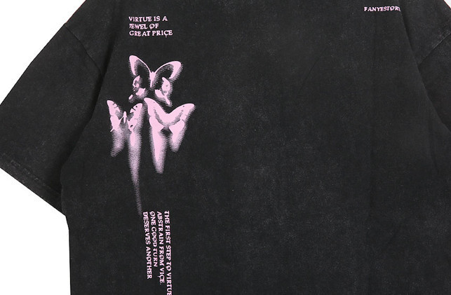 Tシャツ・カットソー No.0291 washing butterfly half T No.0291 washing butterfly half T (HOLY IN CODE/Tシャツ
