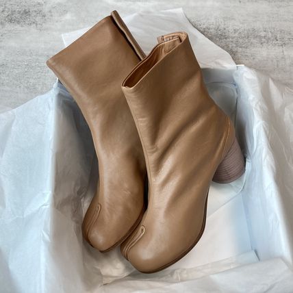 Maison Margiela More Boots Plain Leather Logo Boots Boots