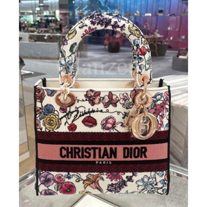 花柄が美しい♡【Dior】《LADY D-LITE》ミディアムバッグ