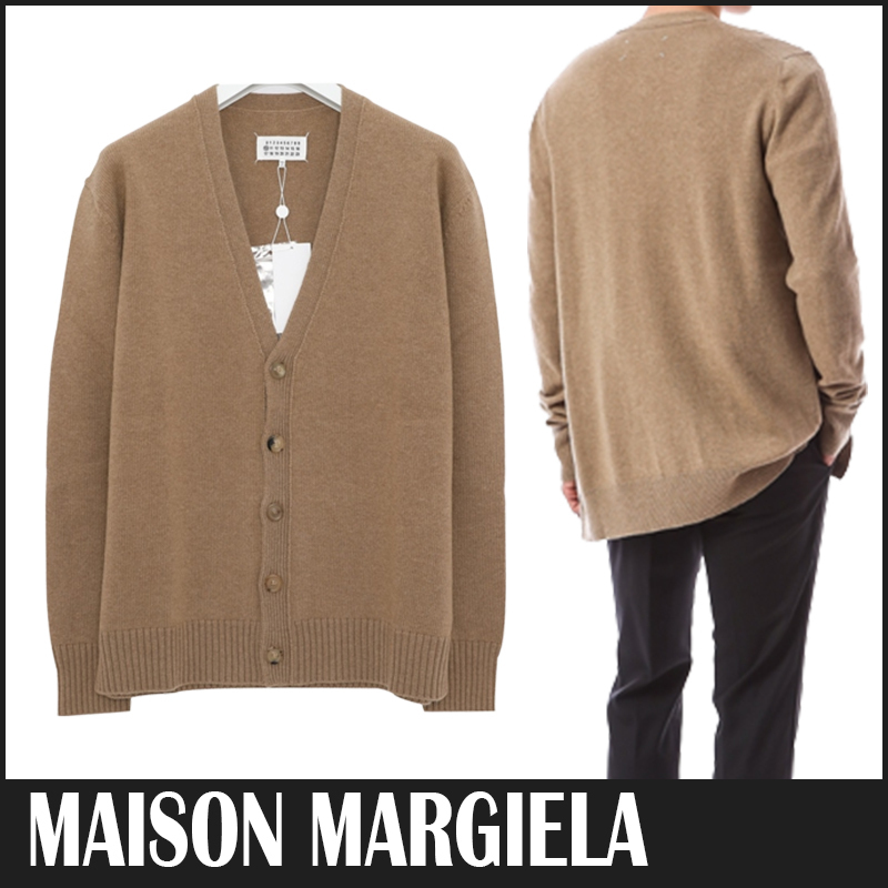 送料関税込☆Maison Margiela Vネック ボタン 長袖カーディガン
